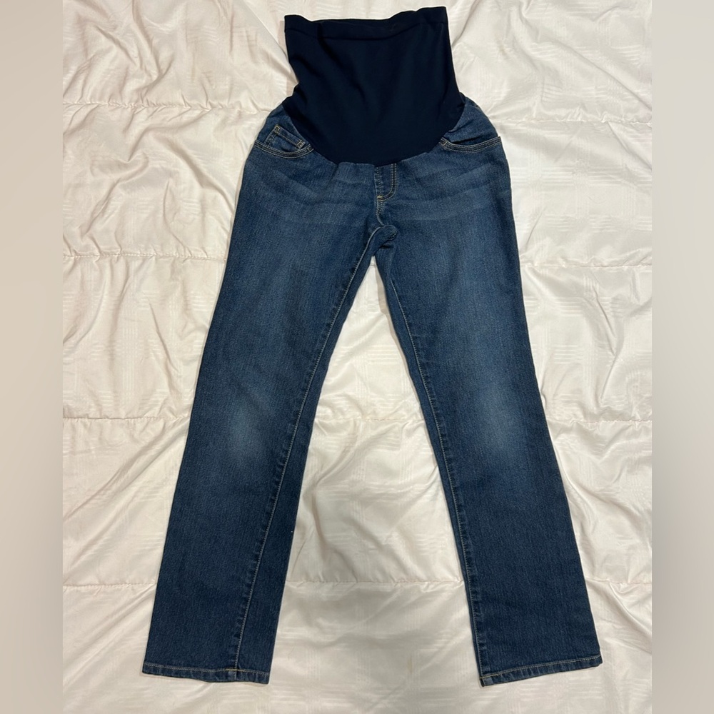 Indigo Blue size petite small maternity jeans